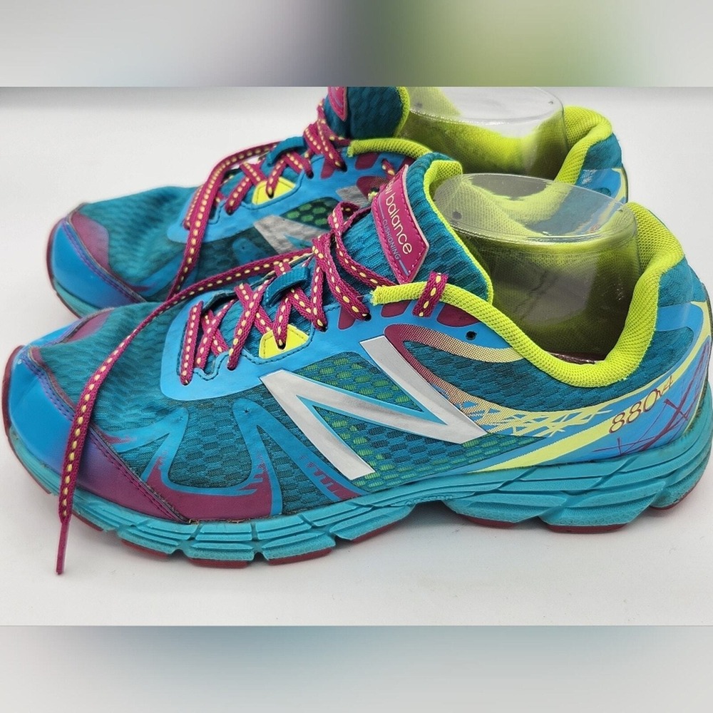 New Balance 880v4 Women's Running‎ Shoes Turquoise Neon Pink Size 7 - Picture 10 of 11